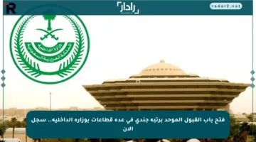 فتح باب القبول الموحد برتبة جندي في عدة قطاعات بوزارة الداخلية.. سجل الآن